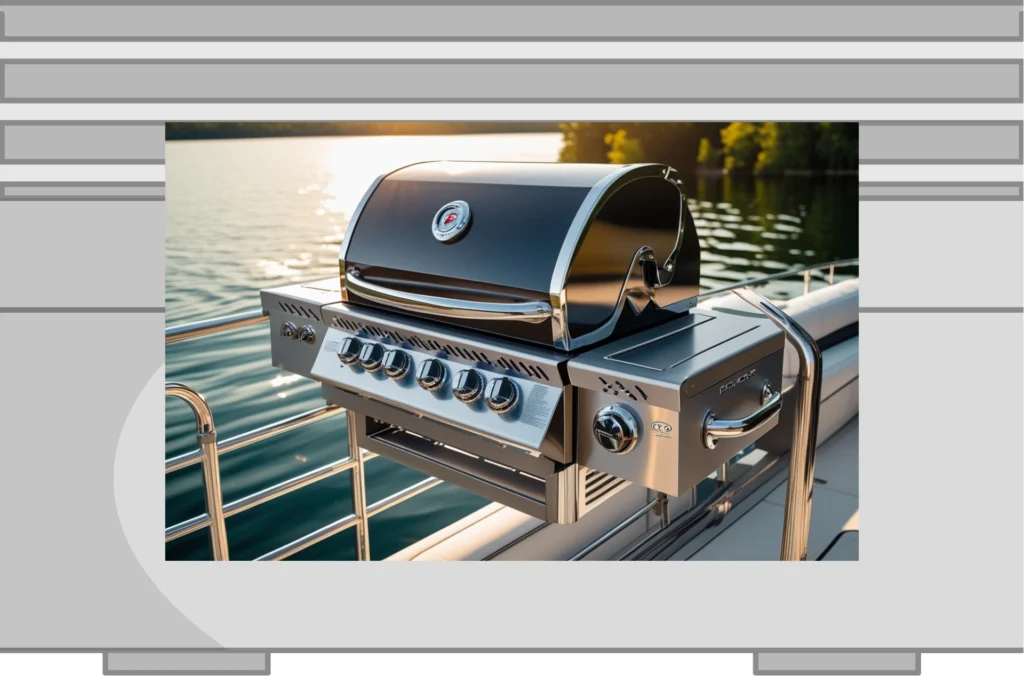 pontoon bbq grill mount